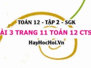 Bài 3 trang 11 Toán 12 tập 2 Chân trời sáng tạo